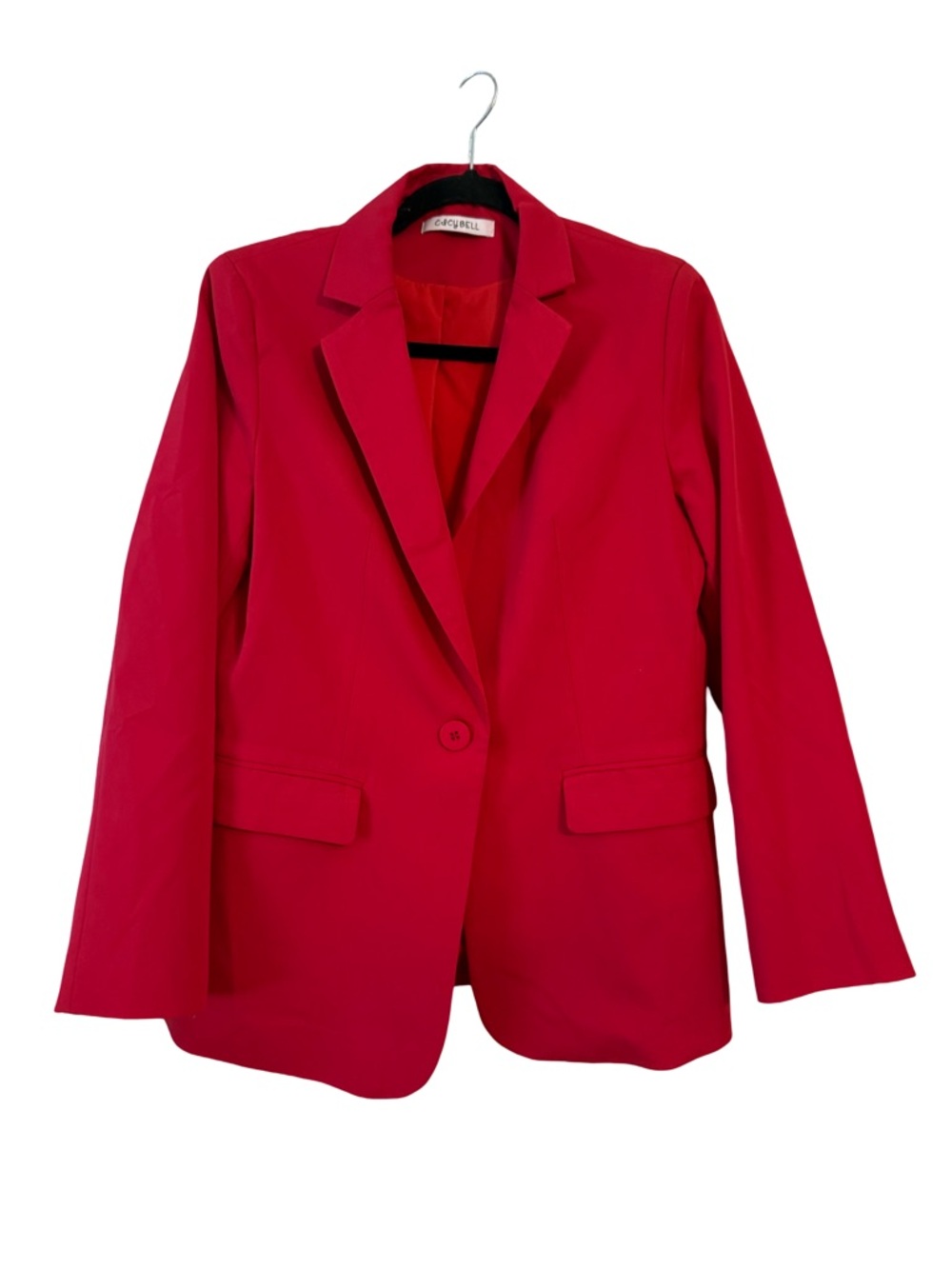 Red Women's Single-Button Blazer Jacket - Unknown Brand
